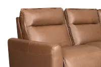 Edison Dark Brown Lthr/vinyl Small Triple Power Reclining Two-arm Sectional