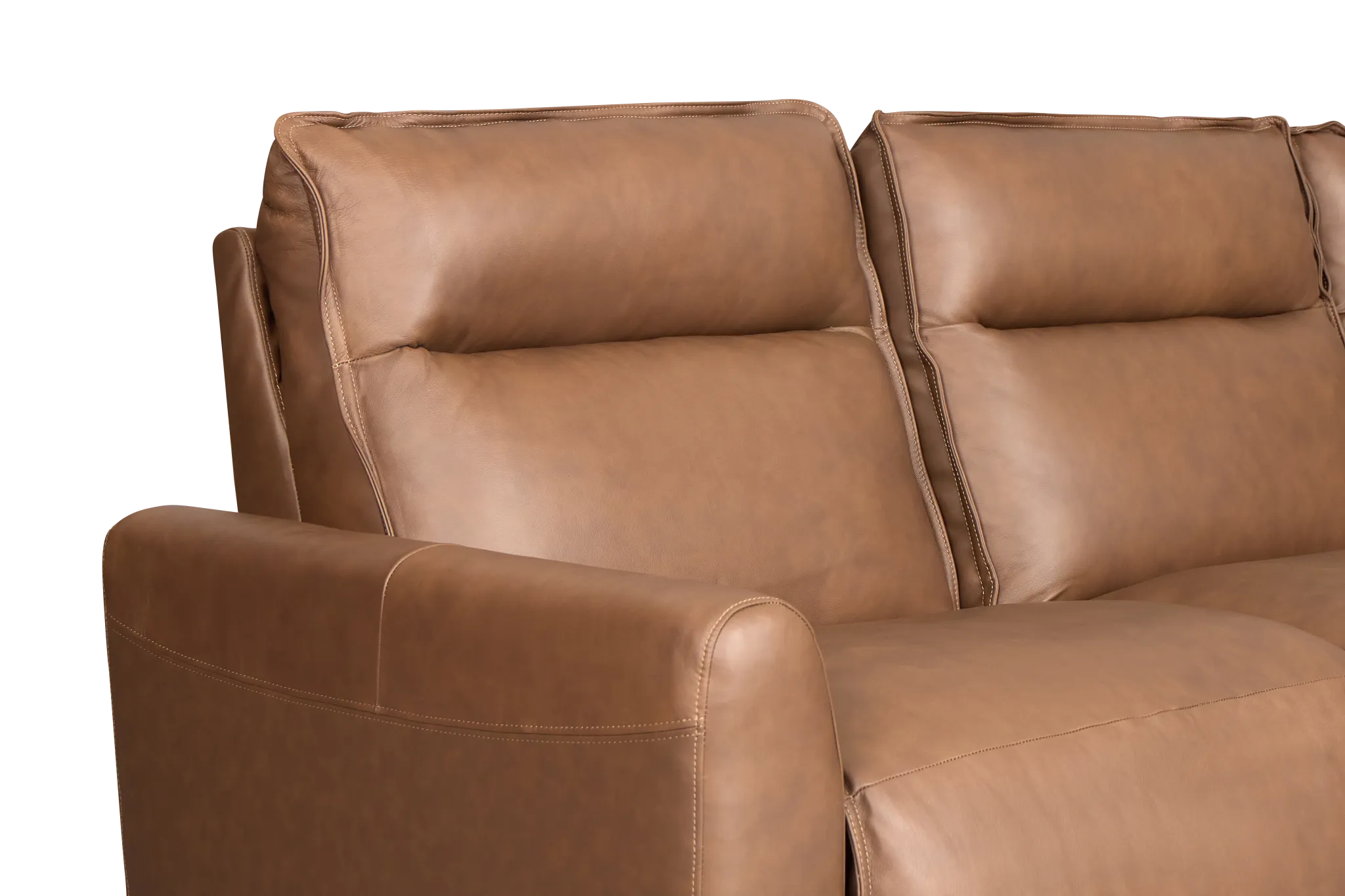 Edison Dark Brown Lthr/vinyl Small Triple Power Reclining Two-arm Sectional