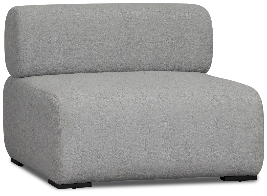 Celeste Light Gray Fabric Armless Chair