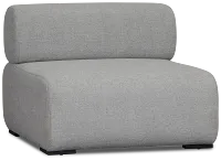 Celeste Light Gray Fabric Armless Chair