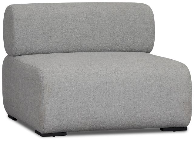 Celeste Light Gray Fabric Armless Chair