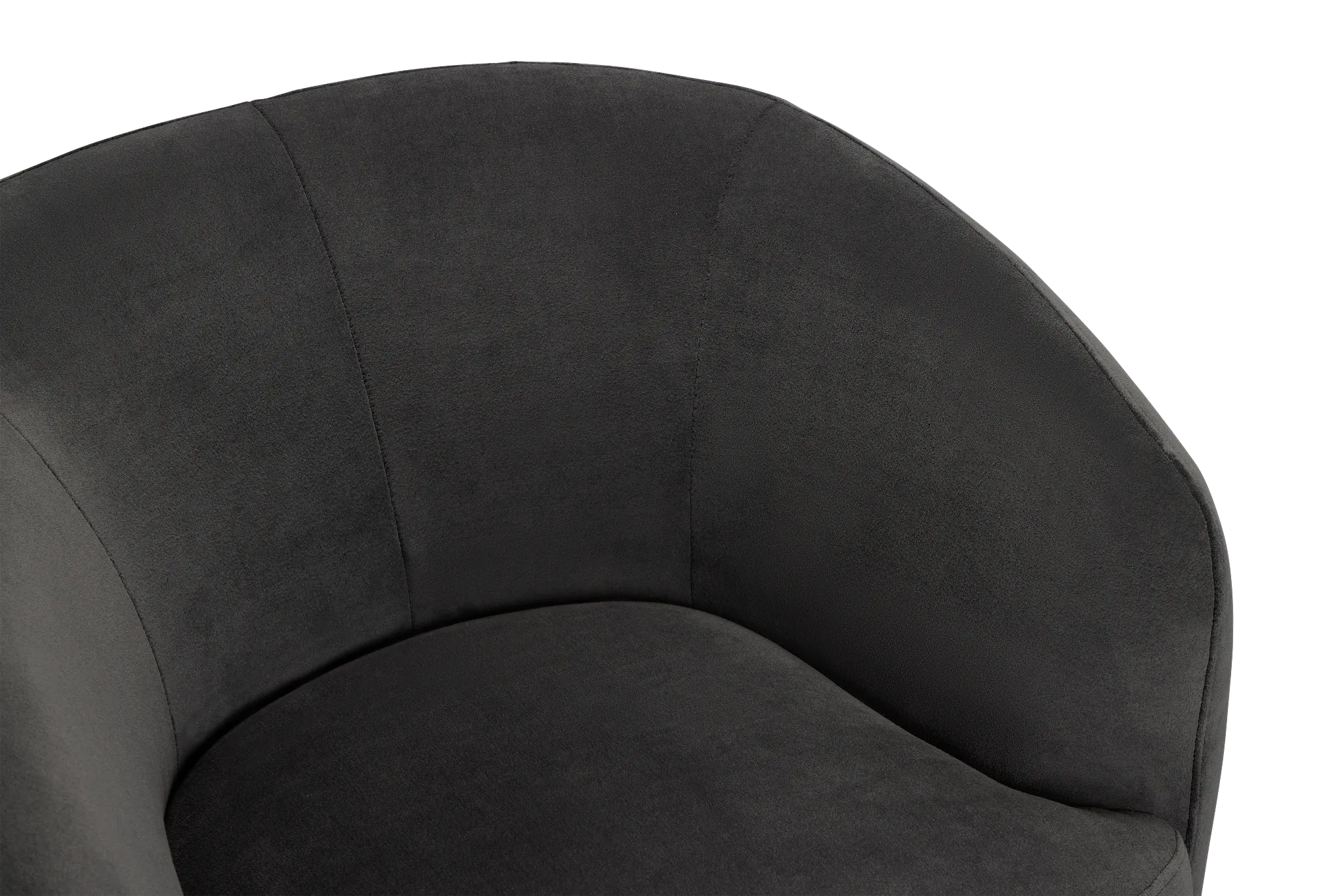 Hazel Dark Gray Velvet Swivel Accent Chair