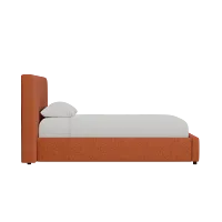 Grayton Merino Brown 44" Upholstered Platform Bed