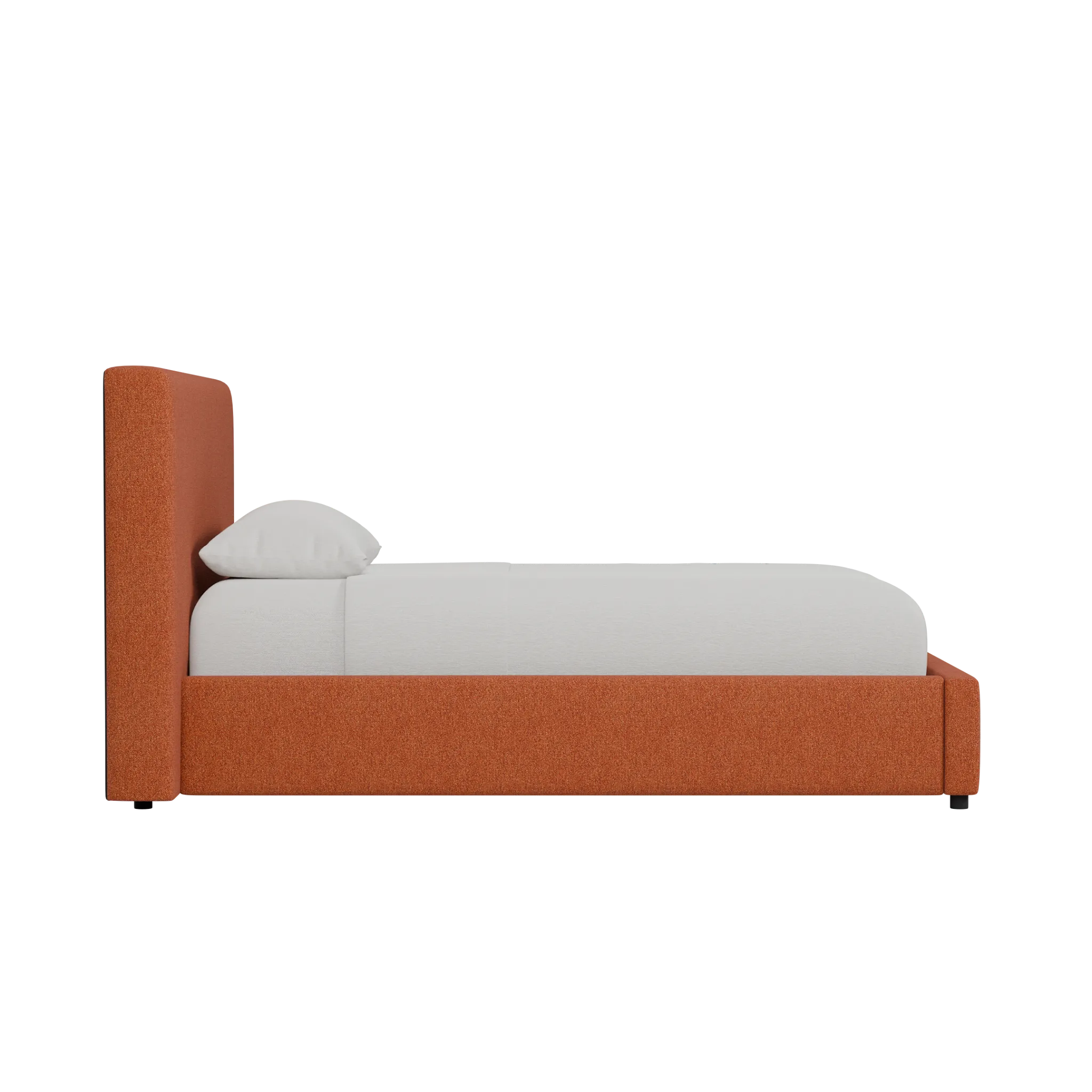 Grayton Merino Brown 44" Upholstered Platform Bed