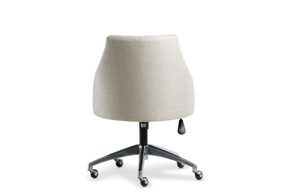 Newport Beige Metal Upholstered Desk Chair