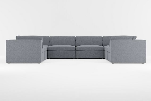 Destin Elevation Gray Fabric 8-piece Modular Sectional