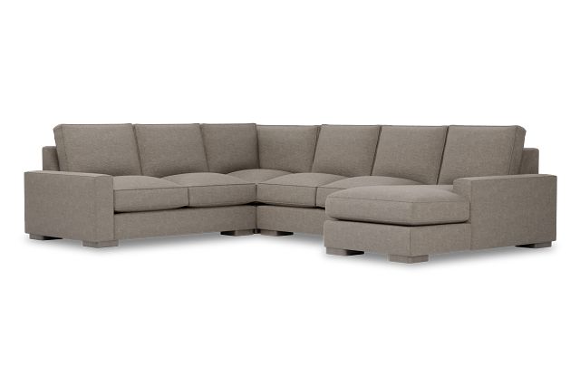Edgewater Elite Brown Medium Right Chaise Sectional