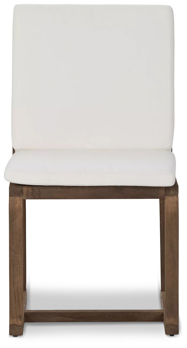 Linear Teak White Side Chair (1)