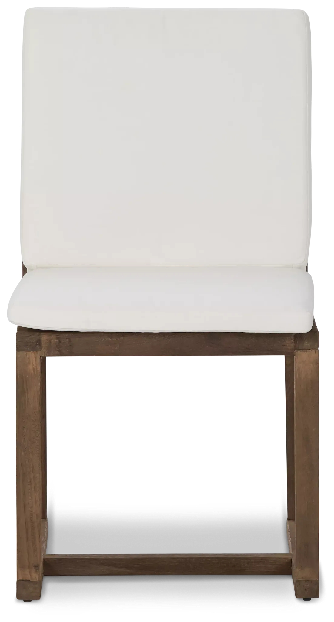 Linear Teak White Side Chair