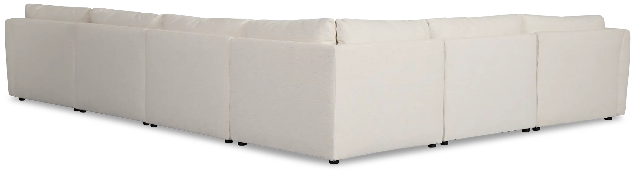 Serena White Fabric 5-piece Modular Sectional Serena White Fabric 5-piece Modular Sectional