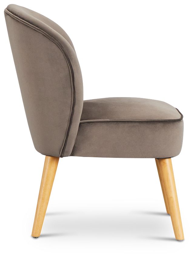 Kate Dark Gray Velvet Accent Chair