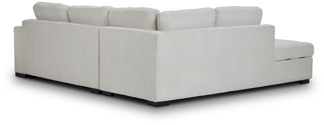 Blakely White Fabric Small Left Bumper Sleeper Sectional