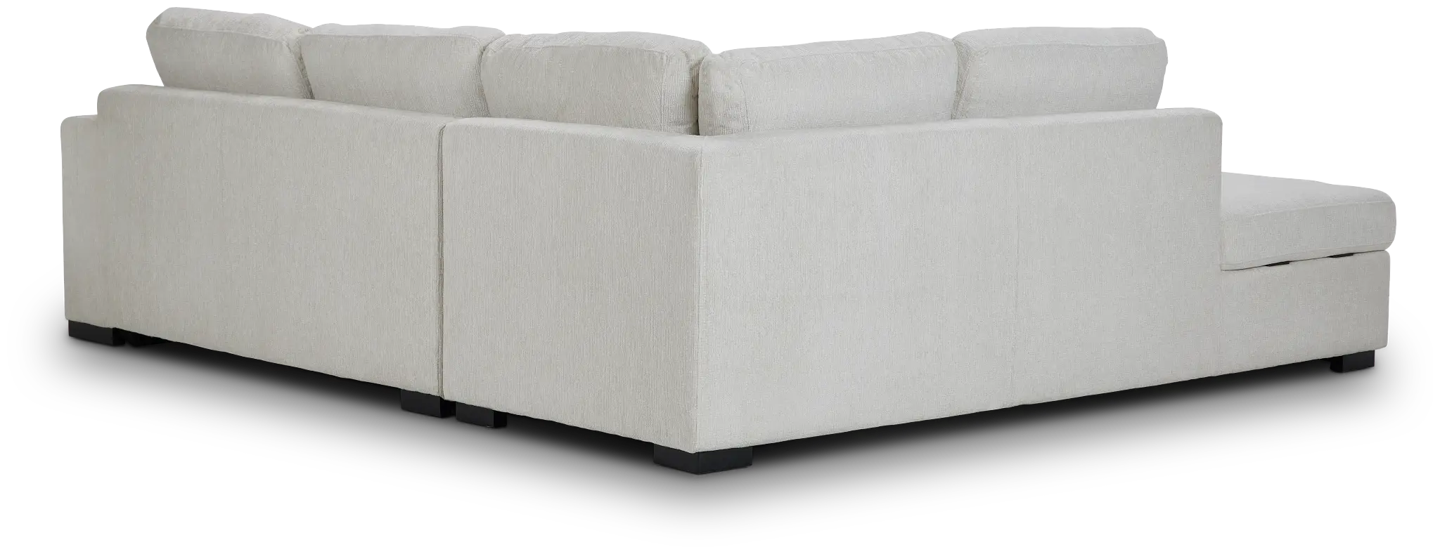 Blakely White Fabric Small Left Bumper Sleeper Sectional Blakely White Fabric Small Left Bumper Sleeper Sectional
