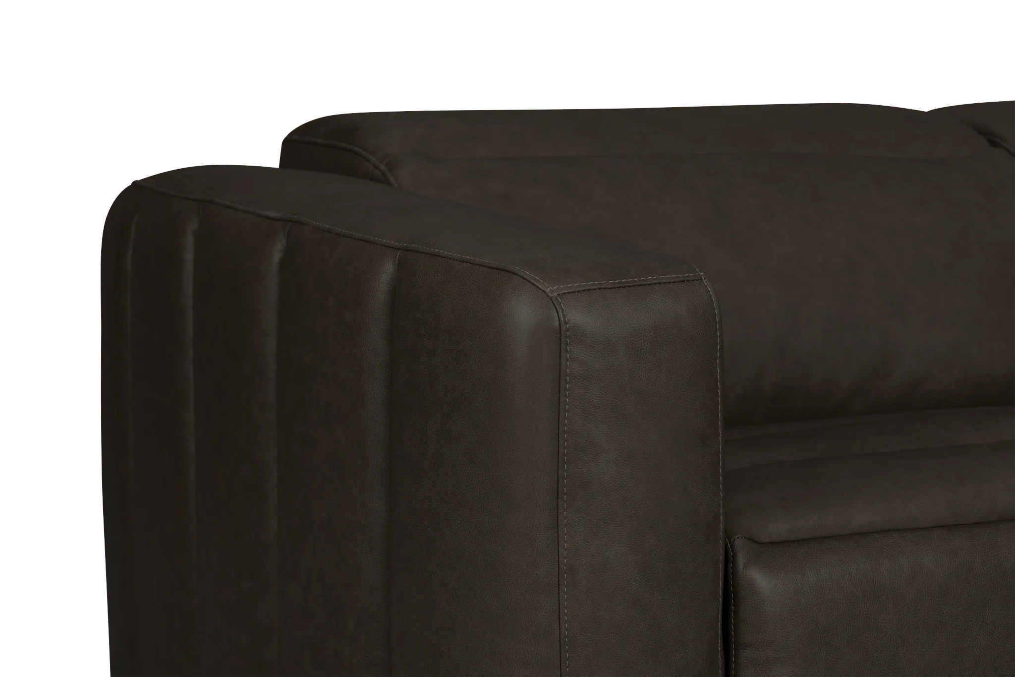 Jace Dark Gray Lthr/vinyl Small Right Chaise Power Reclining Sectional