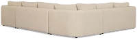 Alma Light Beige Fabric Medium Right Chaise Sectional