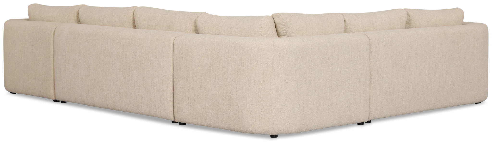 Alma Light Beige Fabric Medium Right Chaise Sectional