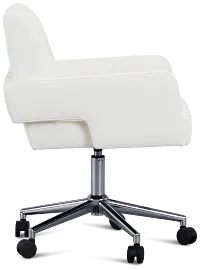 Skye White Swivel Desk Chair