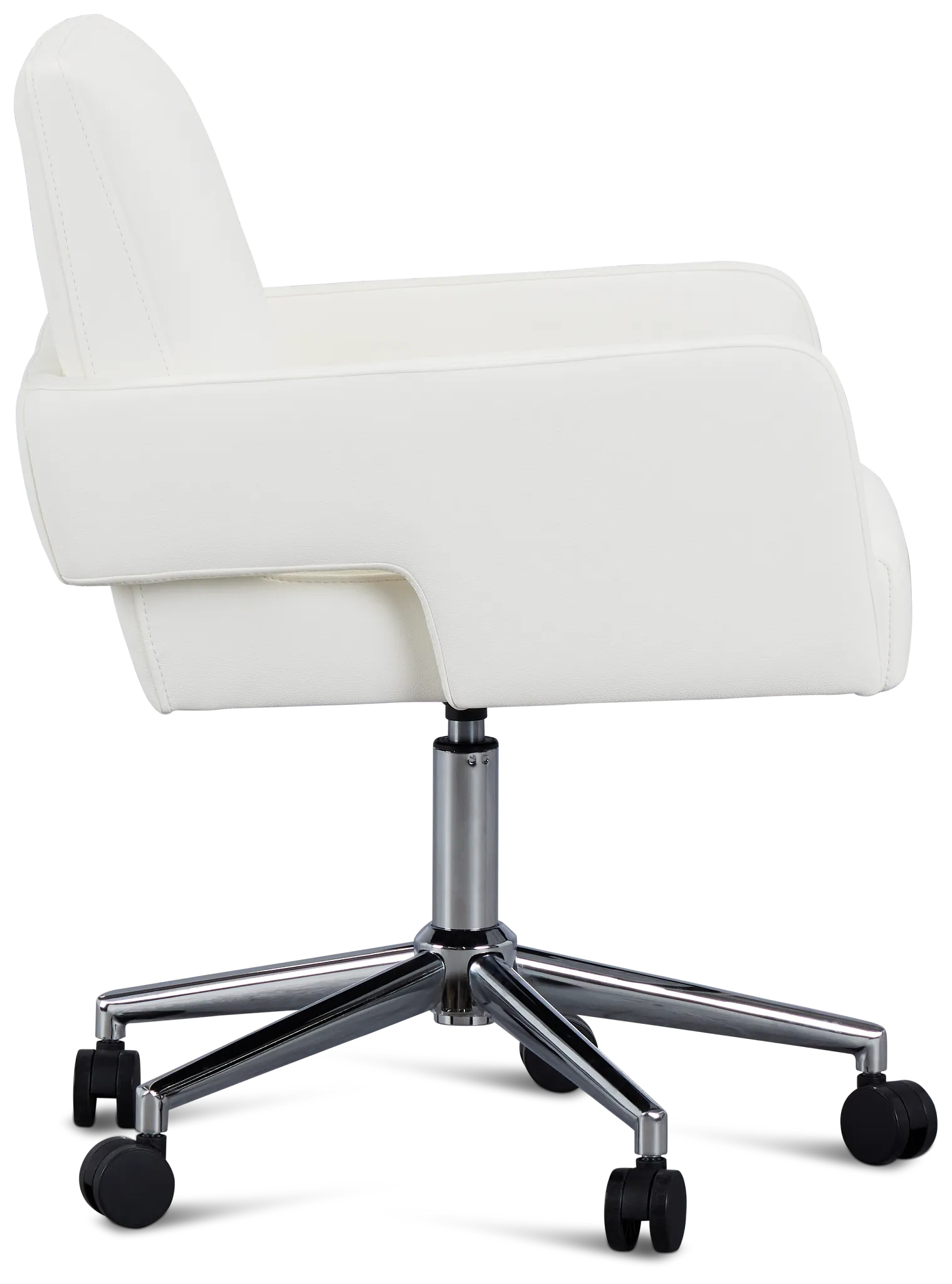 Skye White Swivel Desk Chair
