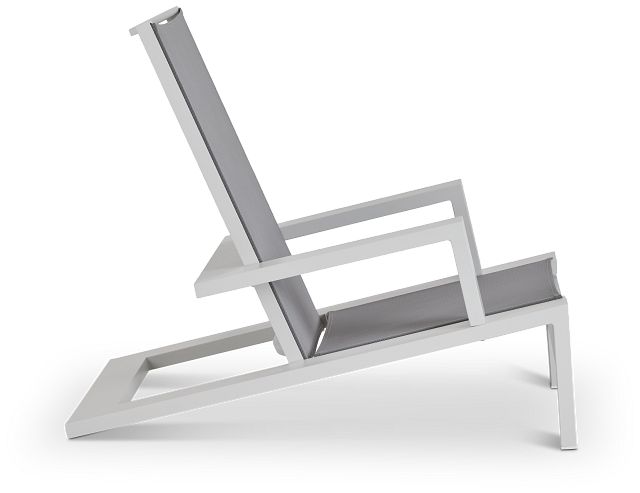 Linear White Ledge Pool Chair