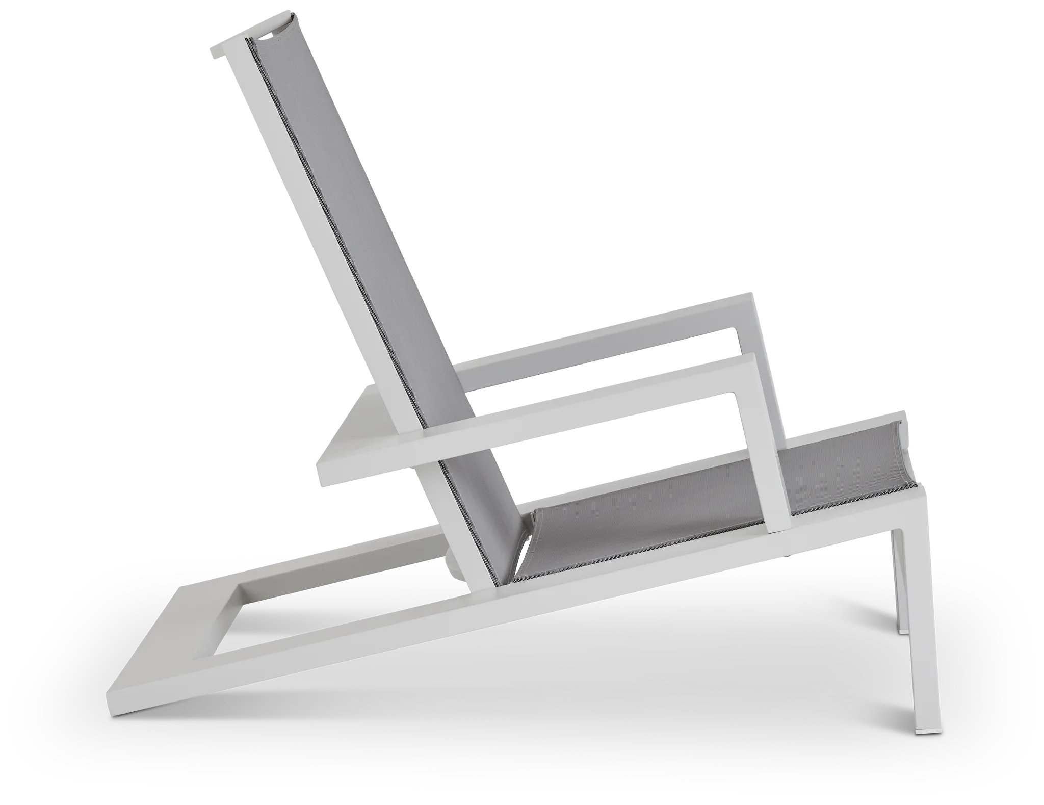Linear White Ledge Pool Chair
