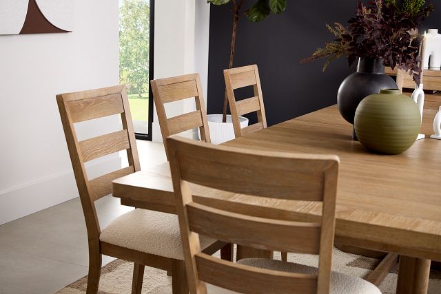 Alton Light Tone Slat Upholstered Side Chair