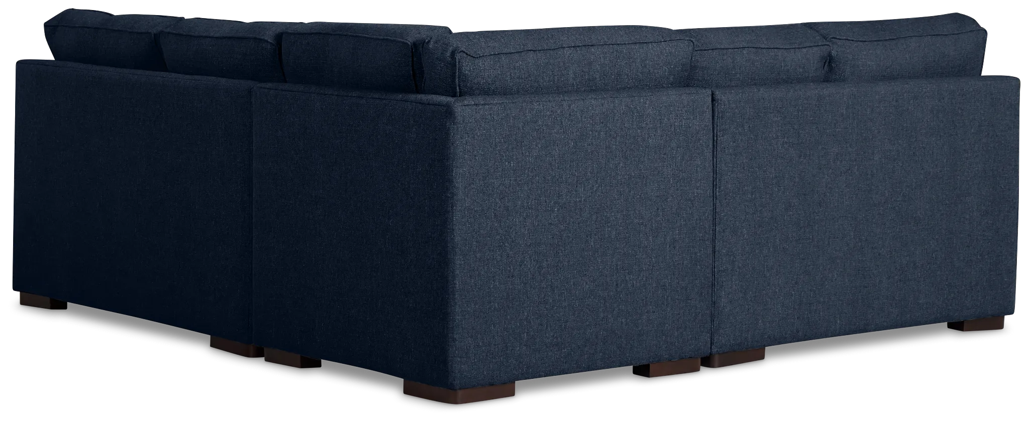 Sinclair Dark Blue Fabric Small Two-arm Sectional