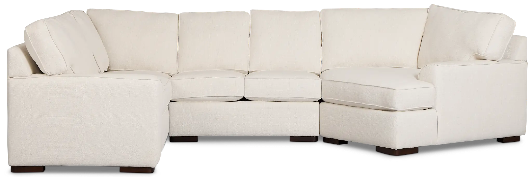 Sinclair Light Beige Fabric Medium Right Facing Cuddler Sectional Sinclair Light Beige Fabric Medium Right Facing Cuddler Sectional
