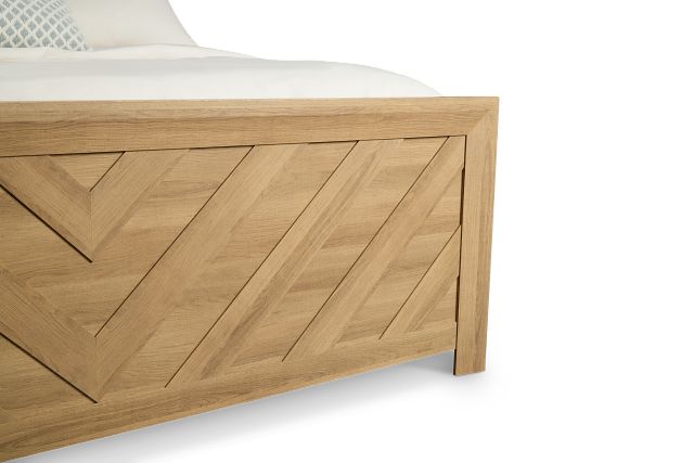 Delray Light Tone Panel Bed