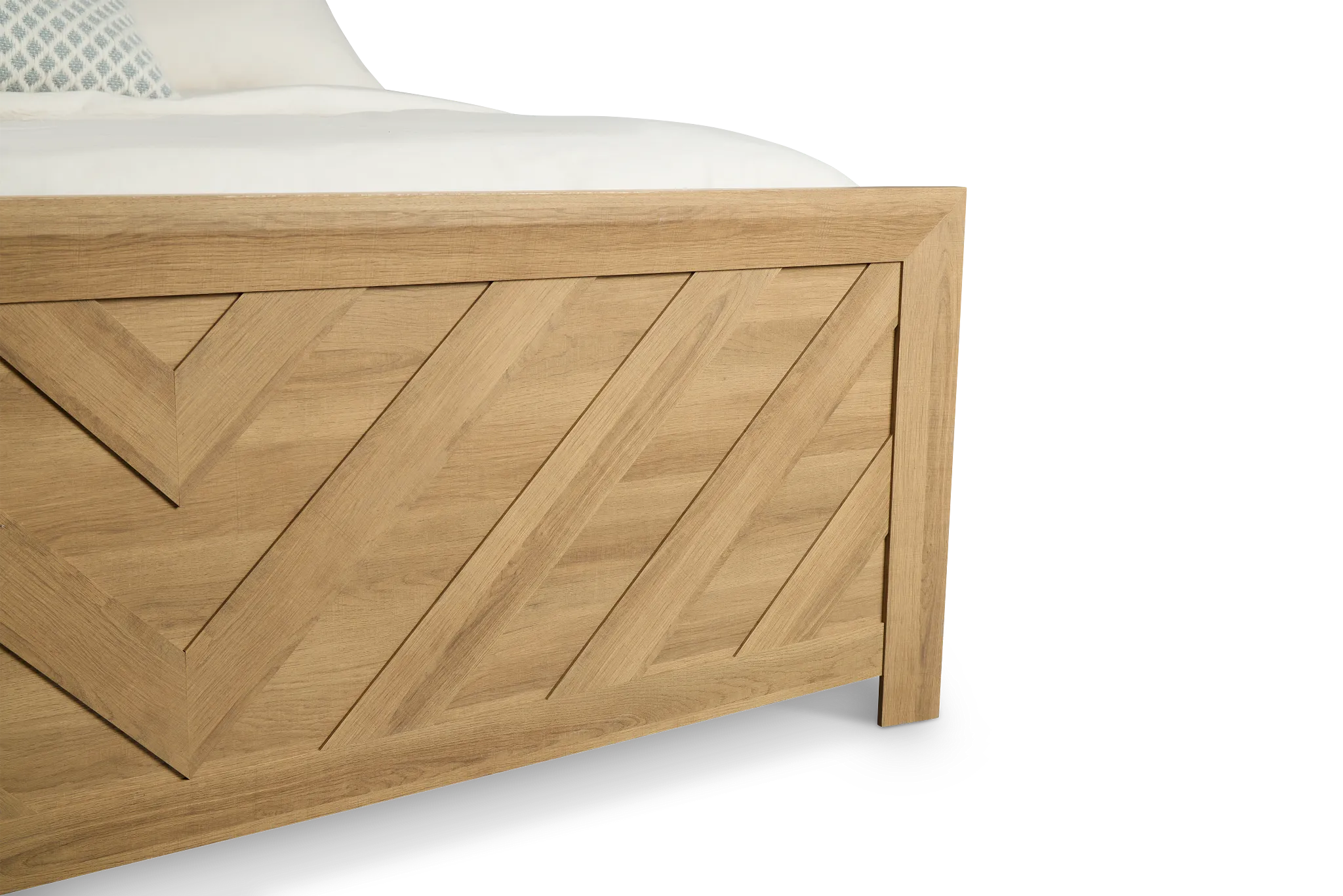 Delray Light Tone Panel Bed