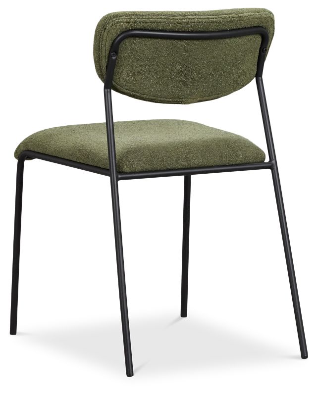 Lynden Green Metal Upholstered Side Chair