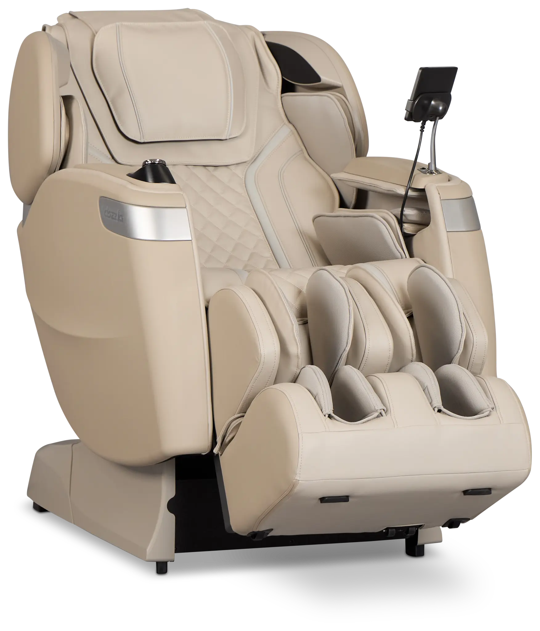 Qi Se Duo Light Beige Micro Massage Chair Qi Se Duo Light Beige Micro Massage Chair