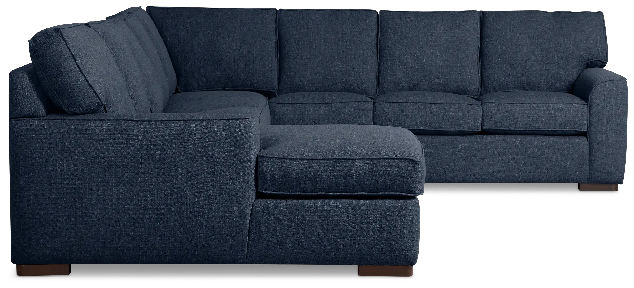 Sinclair Dark Blue Fabric Left Chaise Memory Foam Sleeper Sectional Sinclair Dark Blue Fabric Left Chaise Memory Foam Sleeper Sectional