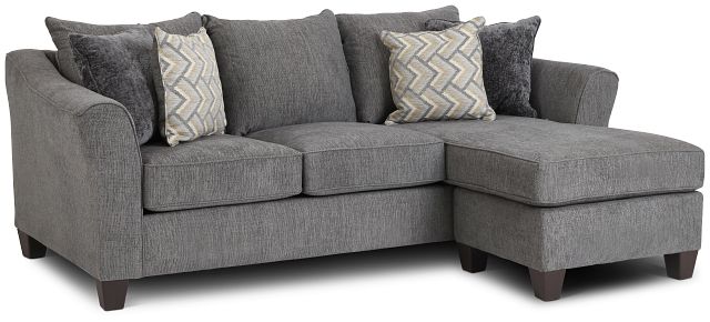 Maggie Dark Gray Fabric Chaise Sectional