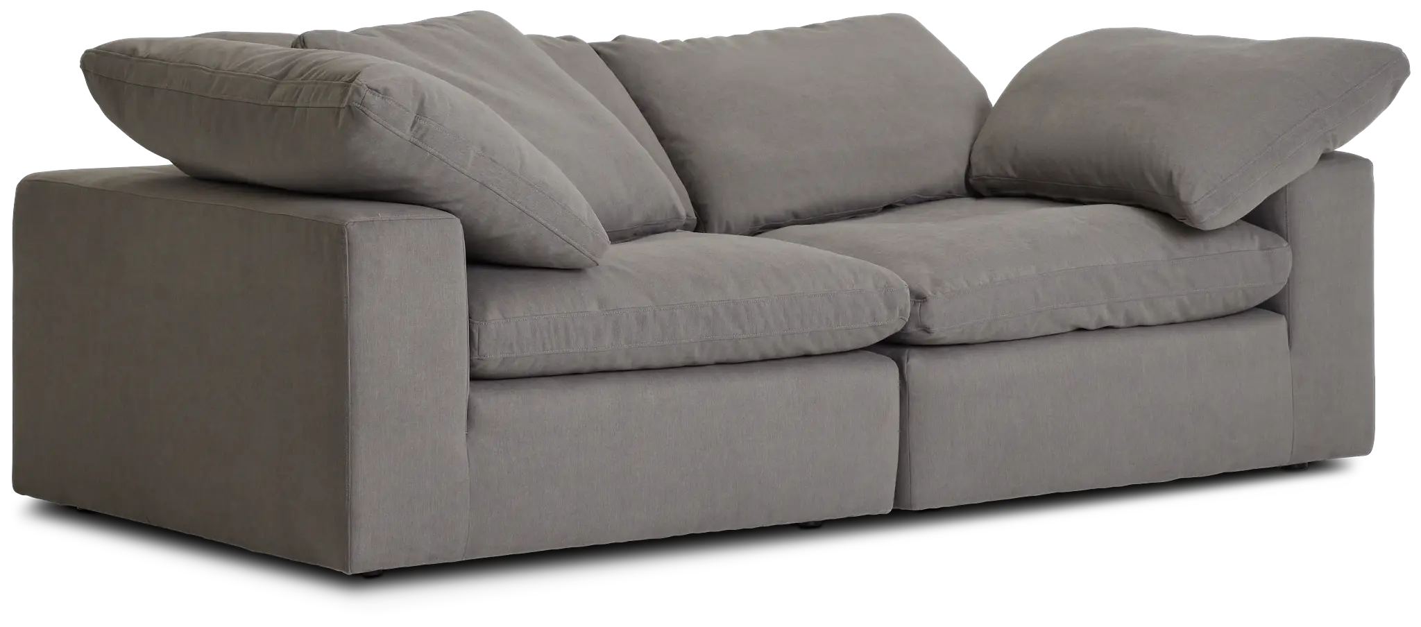 Nixon Light Gray Fabric 2-piece Modular Sofa Nixon Light Gray Fabric 2-piece Modular Sofa