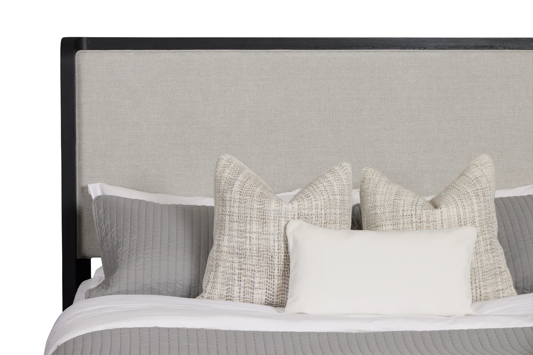 Emory Black Upholstered Platform Bed