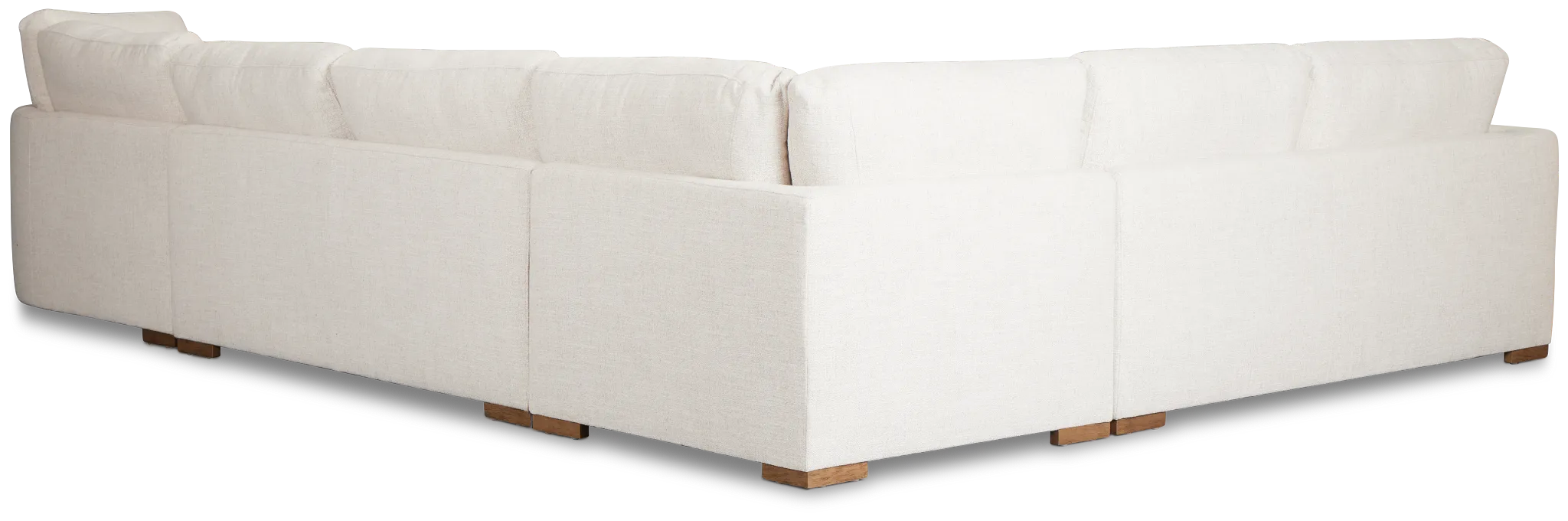 Maeve Light Beige Fabric Medium Right Facing Cuddler Sectional