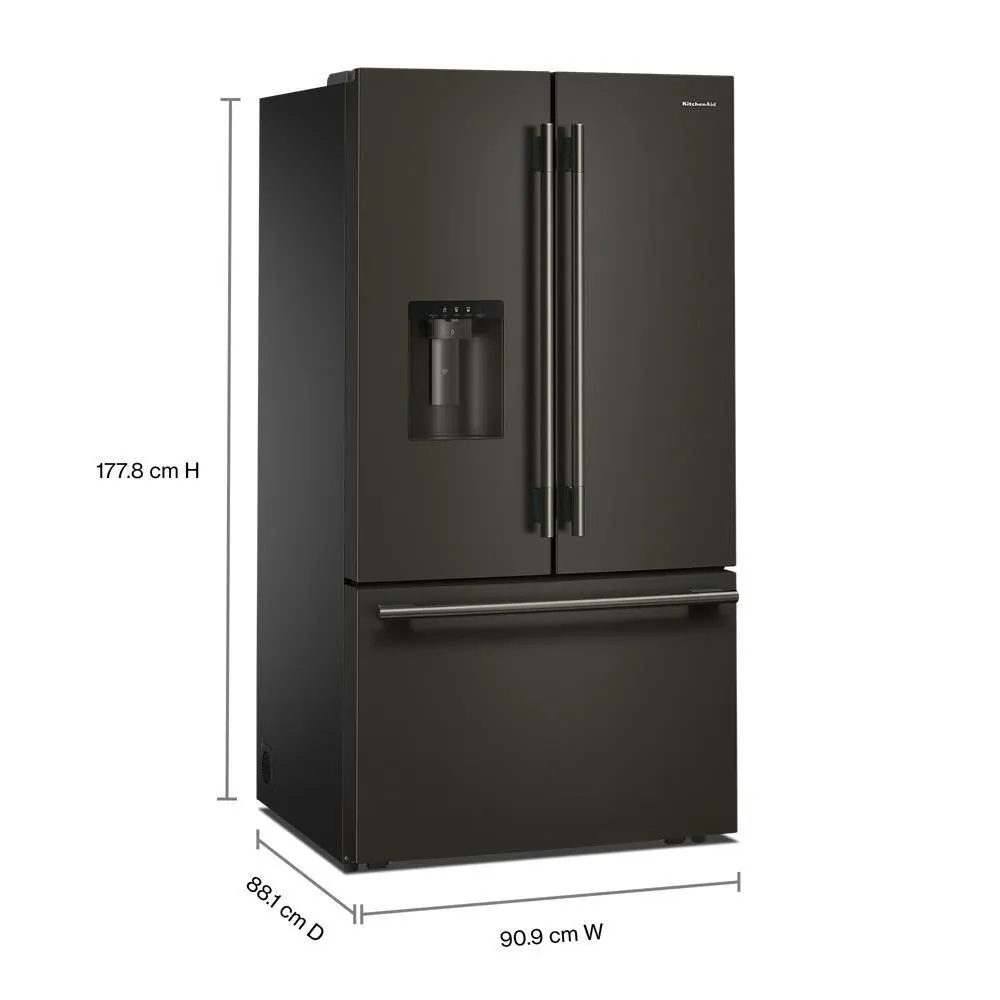 Kitchenaid 436 Series Black French Door Refrigerator