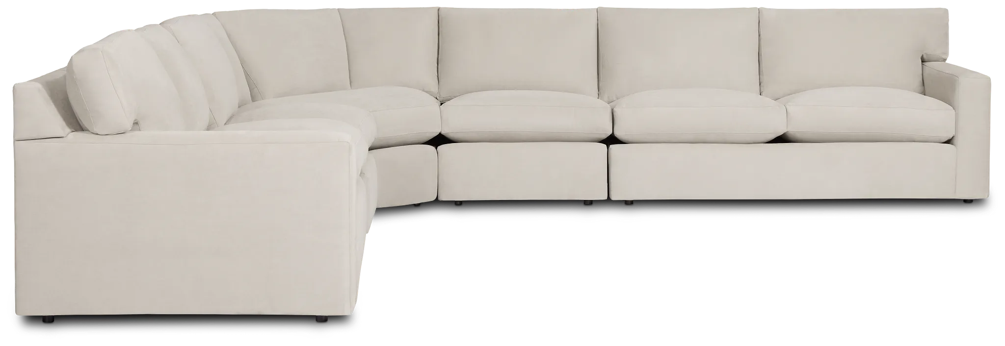 Hudson Gray Fabric Large 2-arm Wedge Sectional