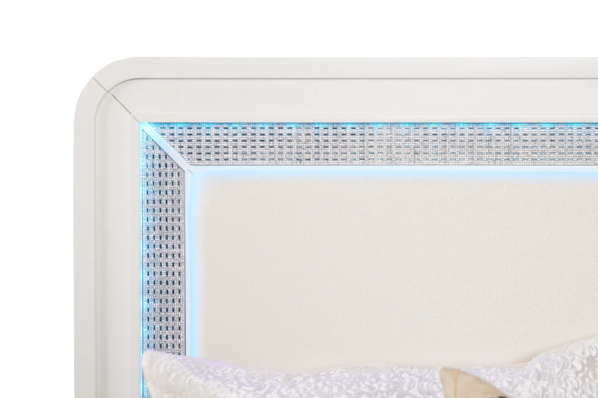 Milan White Uph Panel Bed Milan White Uph Panel Bed