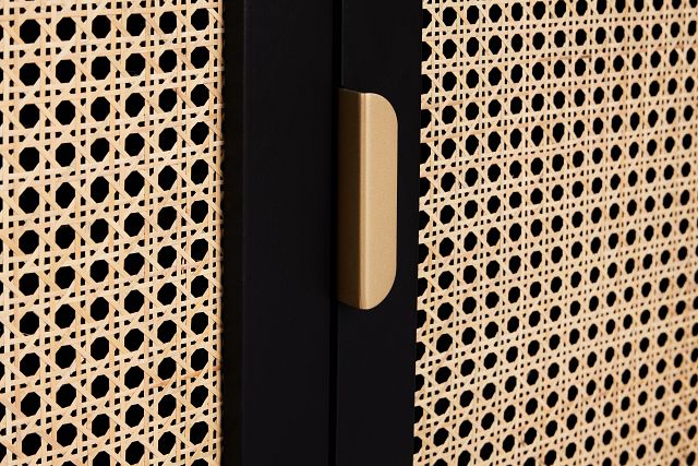 Sarto Black Four-door Cabinet