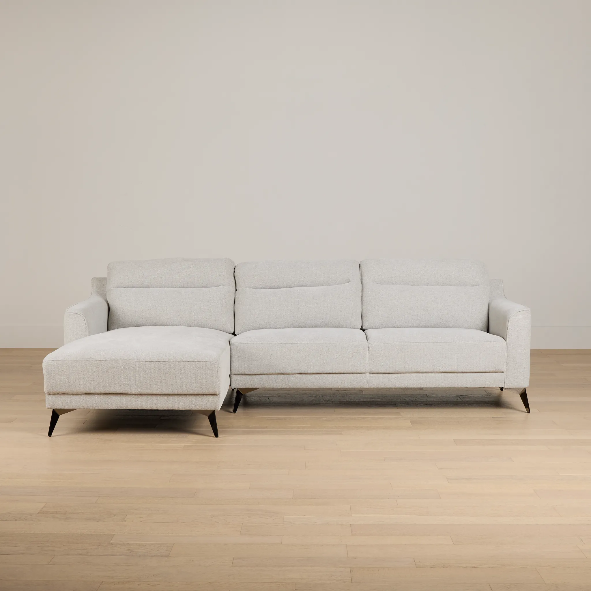 Talia Gray Fabric Left Chaise Sectional
