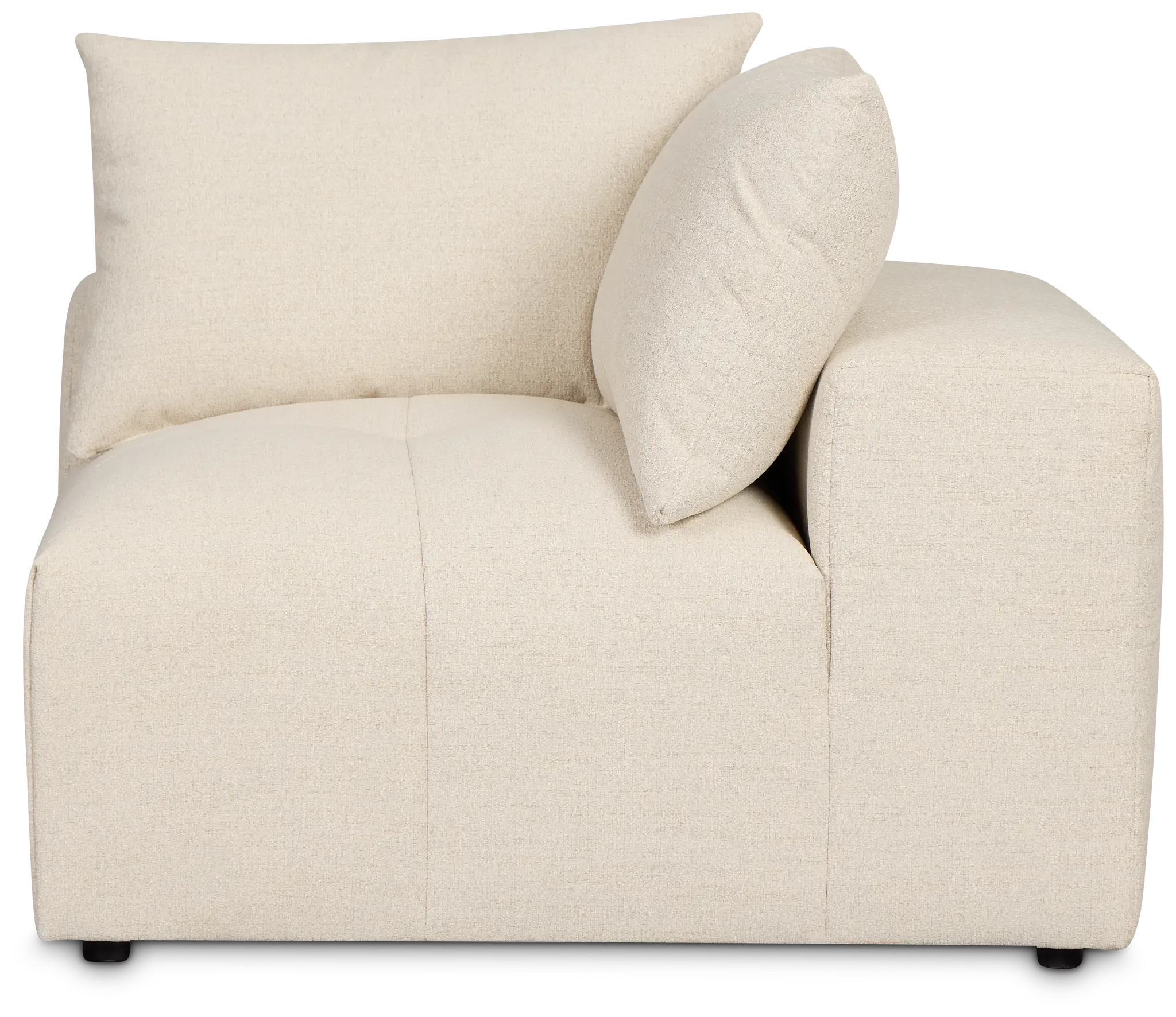 Remi Light Beige Fabric Corner Chair Remi Light Beige Fabric Corner Chair