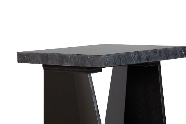 Auburn Dark Gray Marble Square End Table