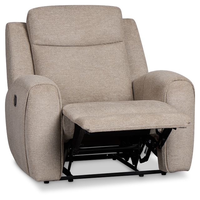 Walker Beige Fabric Recliner