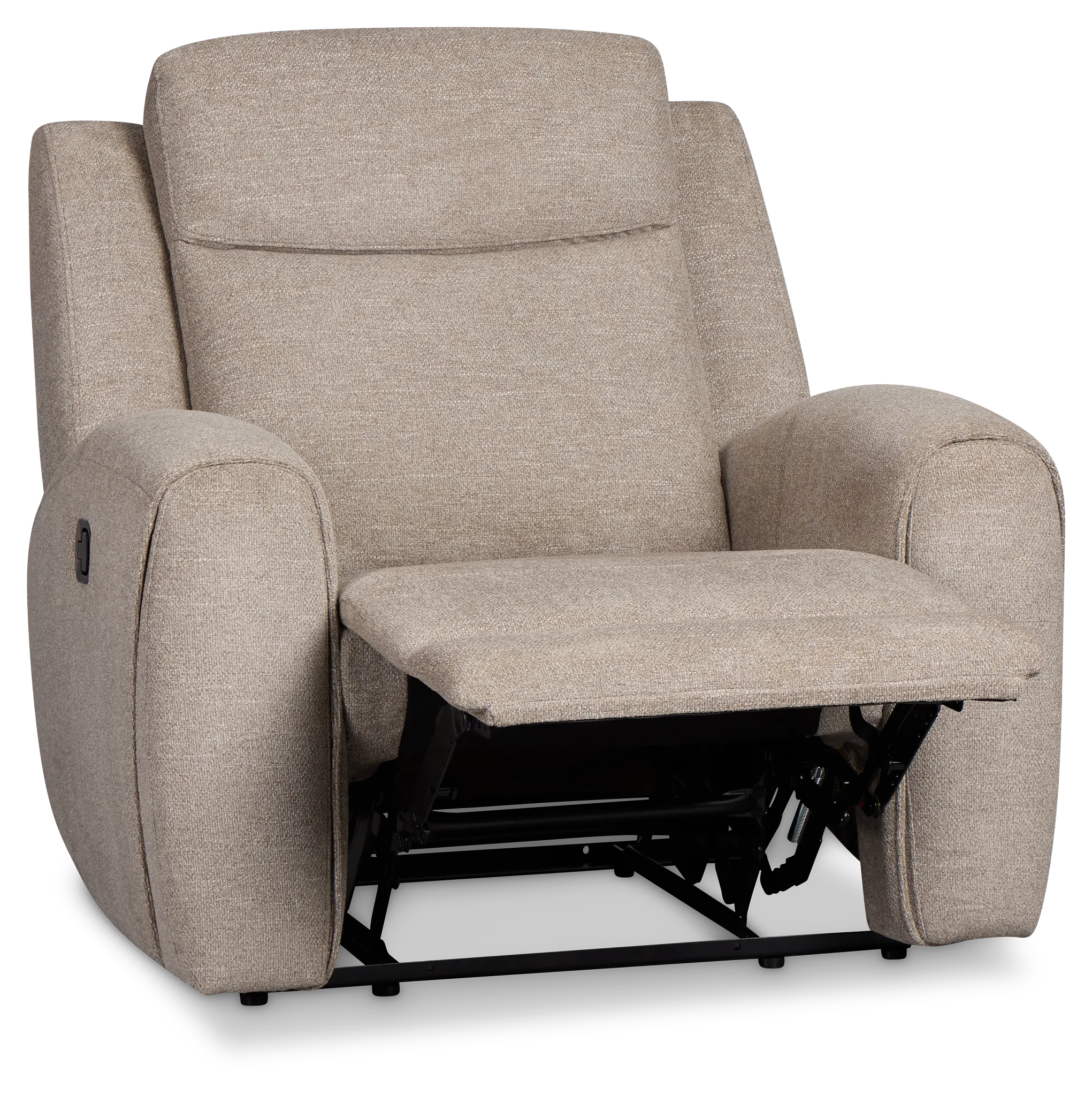Walker Beige Fabric Recliner