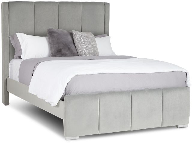 Mckinney Gray Uph Panel Bed