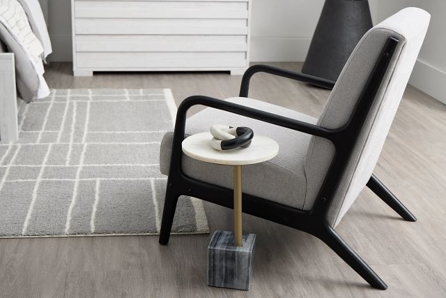 Britt White Marble Accent Table