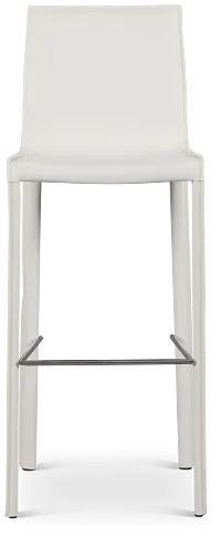 Lugo White 30" Upholstered Barstool