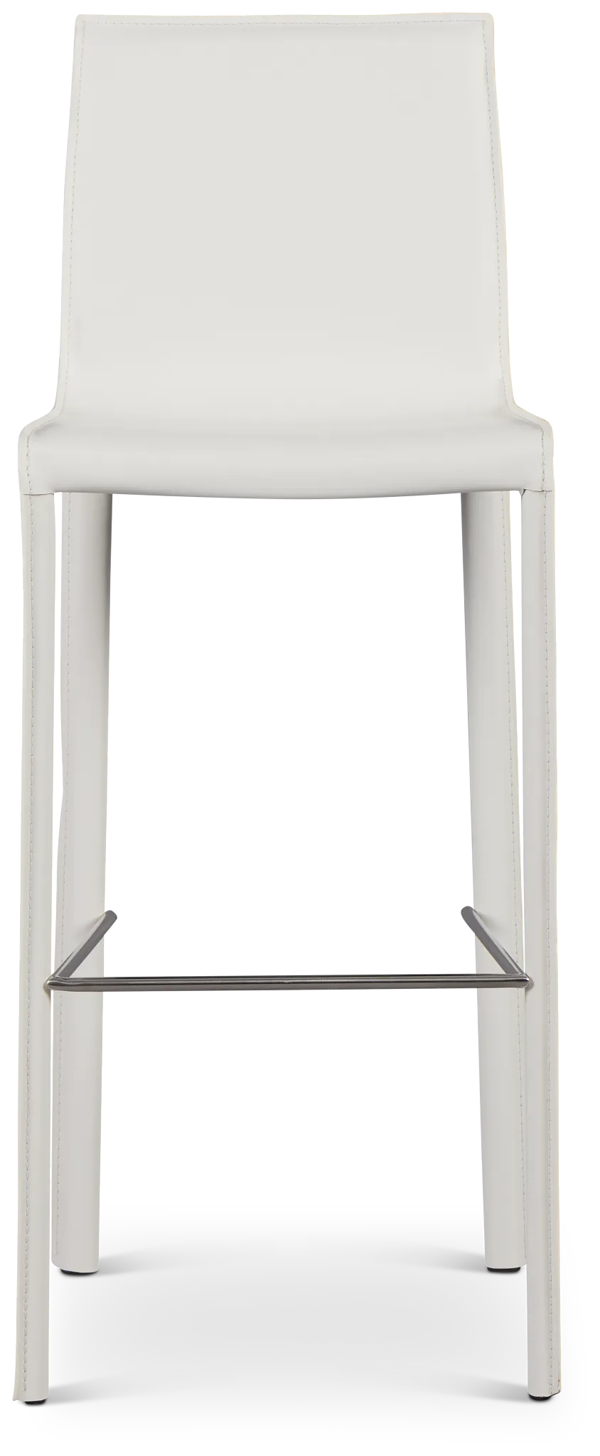 Lugo White 30" Upholstered Barstool