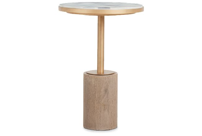 Juliette Gold Round End Table